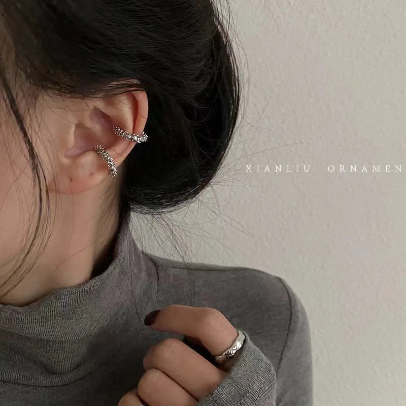 1PC  C-Shape Ear Clips for Women Girls Unisex Minimalist Fashion Cartilage Hoop Earrings Sets can be worn without ear holes