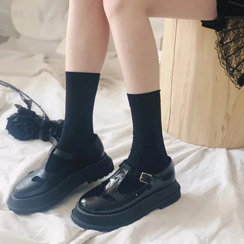 Fashion Black White Soild Color Long Socks Women Over Knee Thigh High Over The Knee Stockings Lolita Ladies Girls Warm Knee Sock