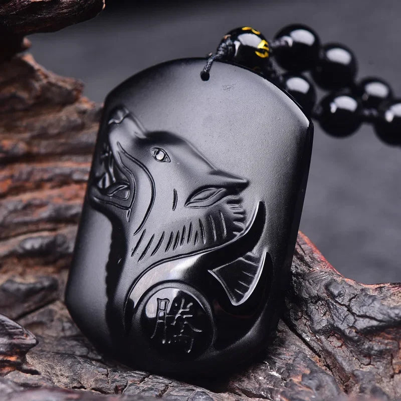 Exquisite Luxury Bamboo Imitation Jade Dragon Column Phoenix Necklace Suitable for Men and Women's Fashionable Charm Jewelry
