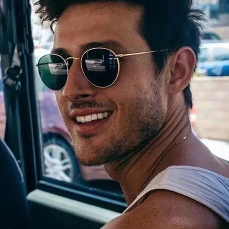 Classic Square Sunglasses Men Women Brand Designer Vintage Sun Glasses Male Metal Frame Outdoor Shades Driving Oculos De Sol