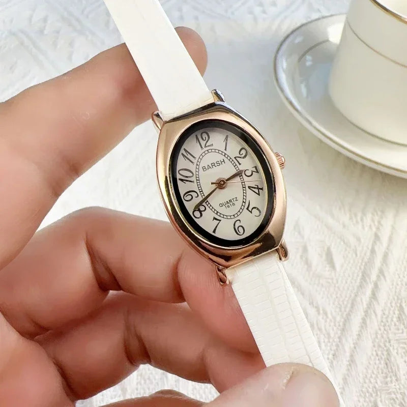 Fashion Oval Dial Women Watches Luxury Leather Strap Retro Ladies Quartz Watch Dropshipping Reloj De Mujer 시계 여성