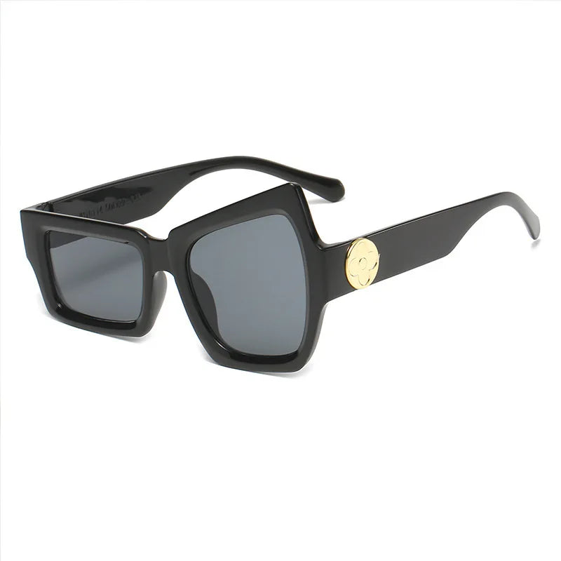 Funny Glasses With Raised Eyebrows on One Side Fashion Hip Hop Sunglasses Irregular Personality UV400 Sun glasses for Men Women