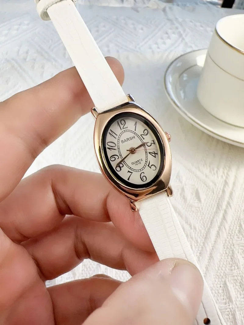 Fashion Oval Dial Women Watches Luxury Leather Strap Retro Ladies Quartz Watch Dropshipping Reloj De Mujer 시계 여성