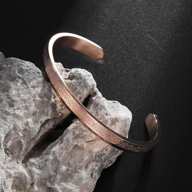 Stainless Steel Ayatul Kursi Cube Pendant Necklace Arabic Islamic Muslim Faith Religious Jewelry Ramadhan Gift for Women