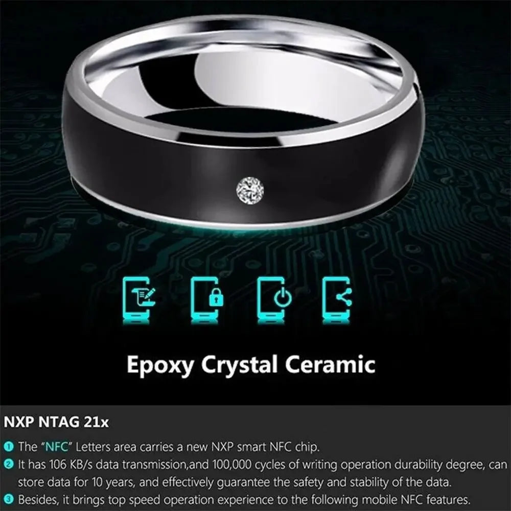 NFC Smart Finger Ring Intelligent Wear Connect Android Phone Equipment Rings Fashion