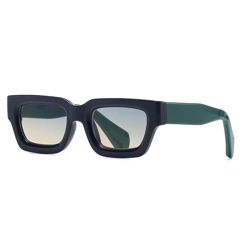 2024 Fashion Square Sunglasses Women Clear Ocean Gradient Lens Eyewear Vintage Trending Men Punk Kpop Sun Glasses Gafas De Sol
