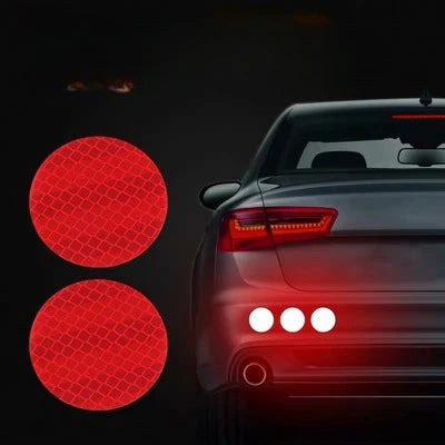 10pcs Car Bumper Reflective Stickers Reflective Warning Strip Tape Secure Reflector Stickers Decals Safety Warning 3*8CM