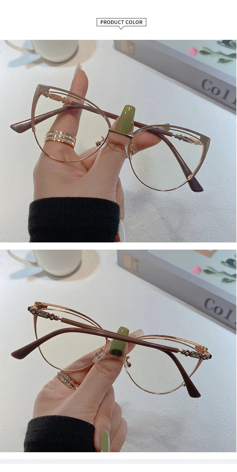 Brand Design Retro Lady Cat Eye Glasses Frame Anti Blue Light Computer Goggles Women Fashion Eyewear Gafas Mujer Anti Luz Azul