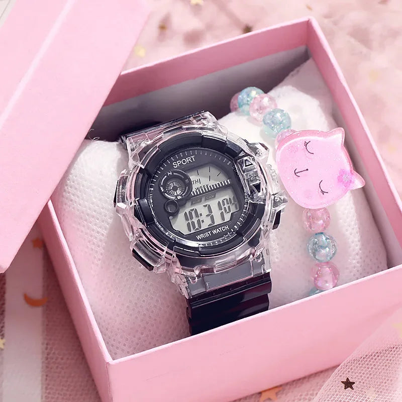 Children's Electronic Watch Teenage Couple Fashion And Sports Multifunctional Watch Electronic Watch Excluding bracelets