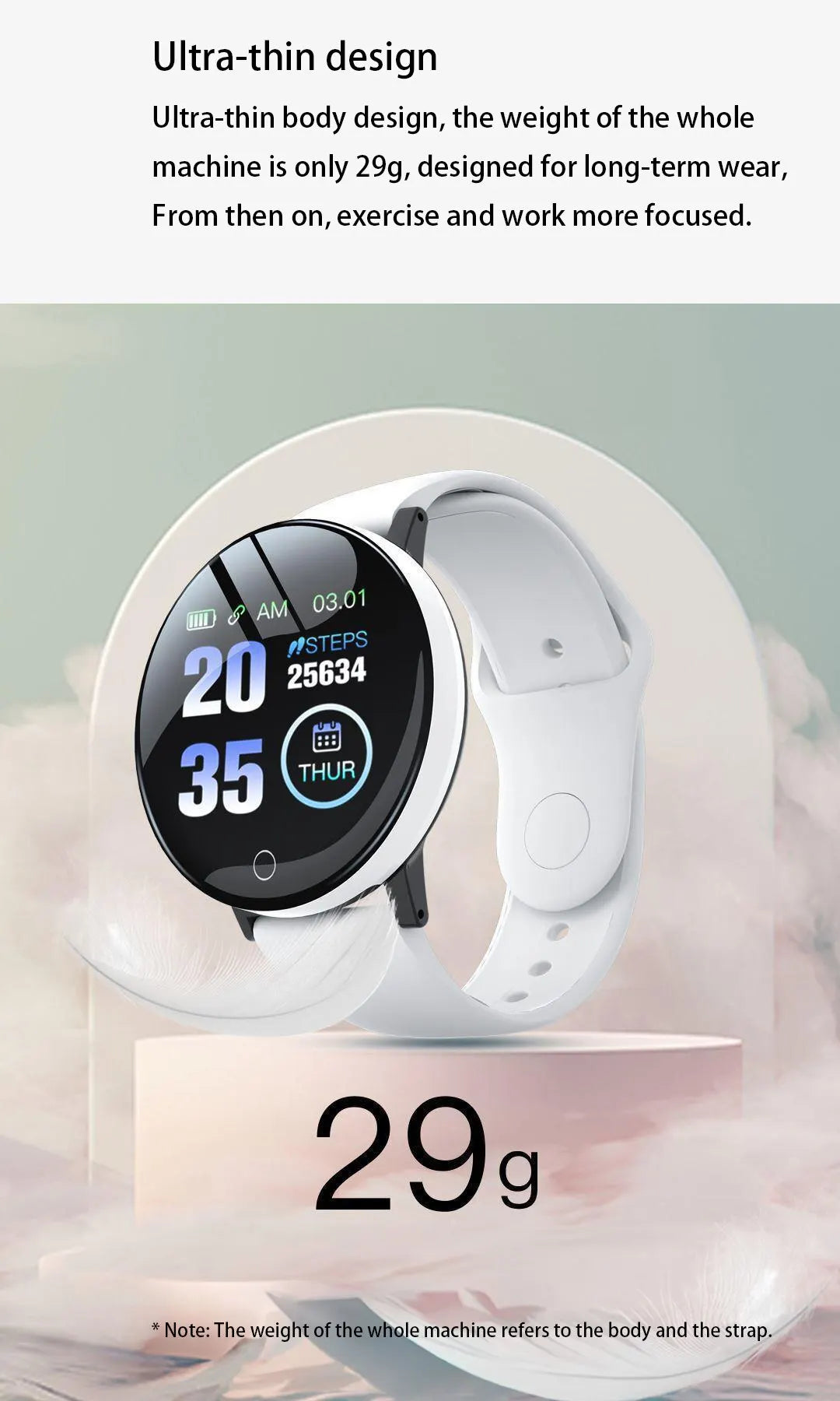 D18 Smartwatch Circular Color Screen With Multiple Sports Modes Call Information Reminder Photo Taking Music Smart Bracelet D20