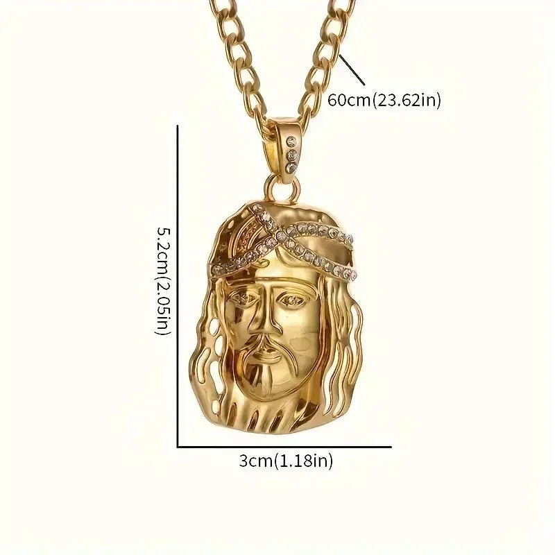Exquisite Christ The Savior Jesus Necklace Men Women Religious Prayer Lucky Amulet Jewelry