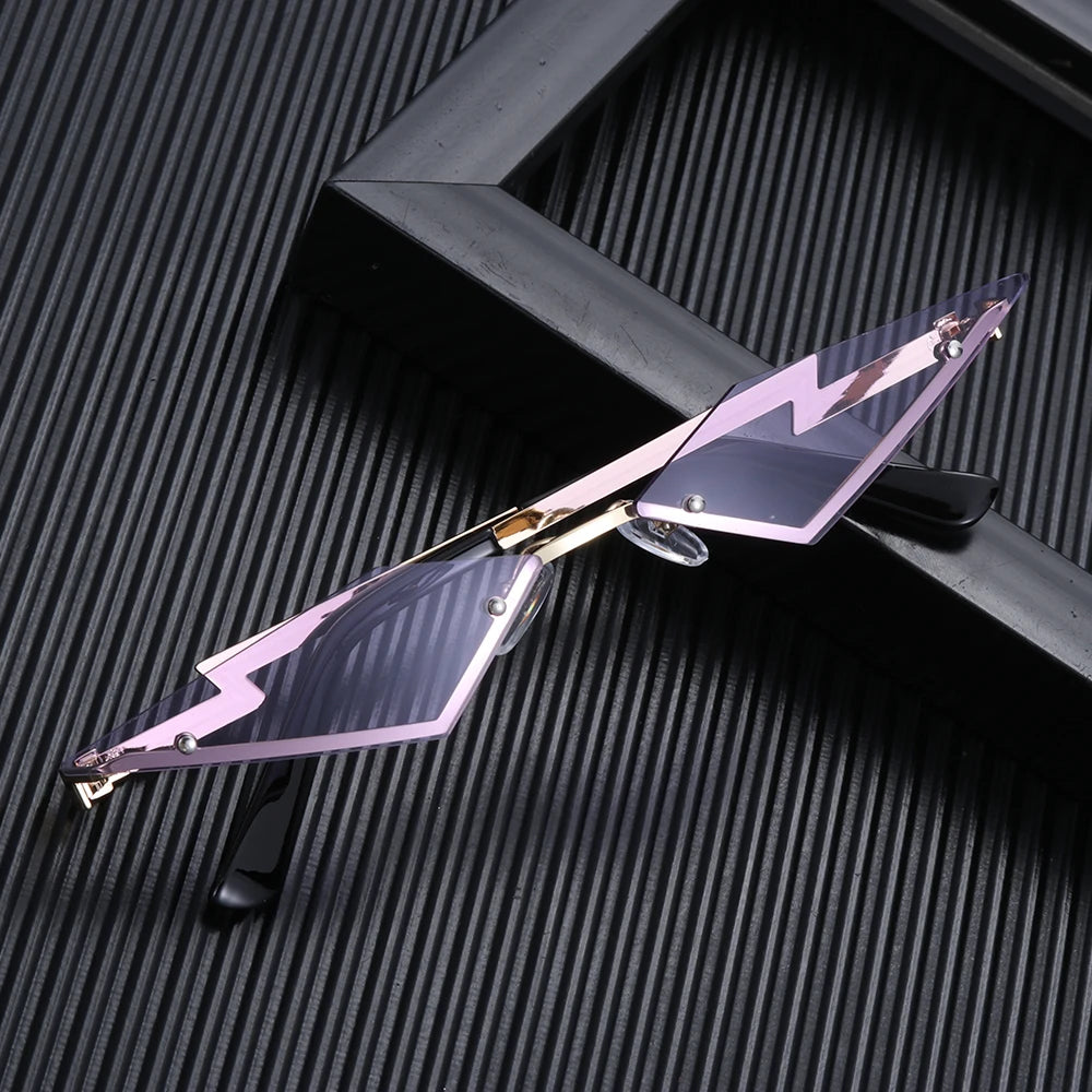 Luxury Fashion Narrow Sunglasses Irregular Diamond Cutting Sunglasses Personality Street Shoot Sun Glasses Female Eyewear UV400