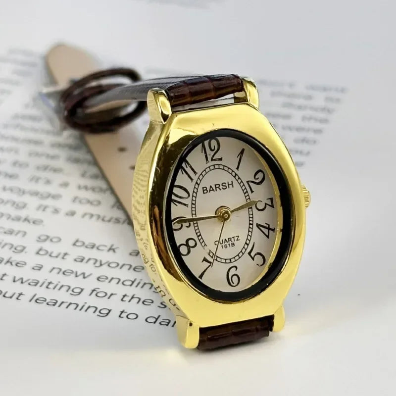 Fashion Oval Dial Women Watches Luxury Leather Strap Retro Ladies Quartz Watch Dropshipping Reloj De Mujer 시계 여성