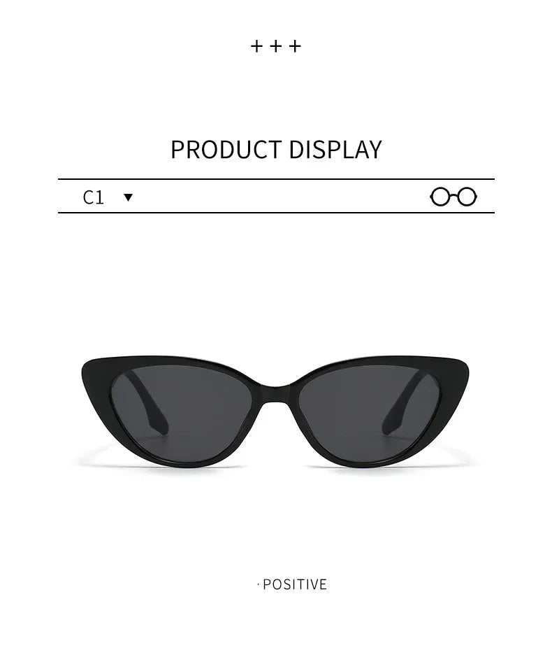 Vintage Cat Eye Women Sunglasses Vintage Small Frame Sun Glasses for Men Luxury Brand Design Outdoor Eyewear UV400