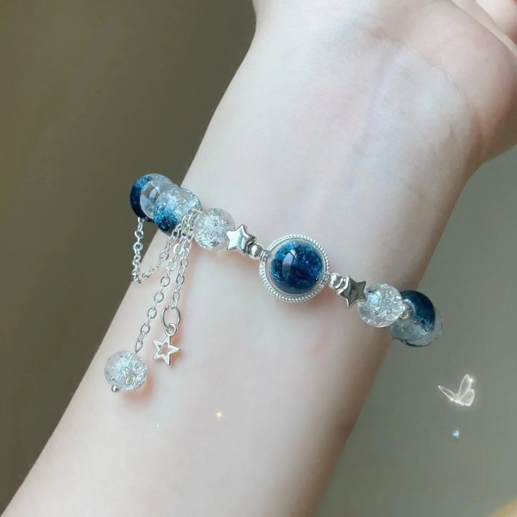 Chinese Style Tassel Beaded Bracelet for Women Retro Butterfly Pendant Charm Bracelets Temperament Bangles Fashion Jewelry Gift
