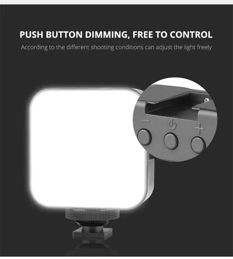 USB Charge Portable LED Video Mini Fill Light For Sports Camera Smartphone Laptop Universal Selfie Adjustable Photography Lamp