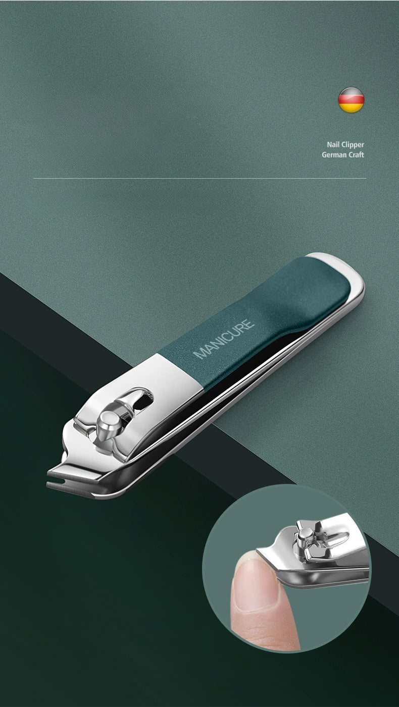 1/4 Pieces/set Manicure Set with Portable Leather Case and Nano Nail File - Fingernails & Toenails Clippers for Nail Care
