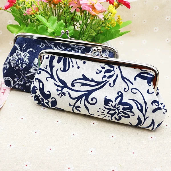 Long Coin Purse Wallet Women Vintage National Wallet Card Holders Hasp Printing Creative Clutch Bag Good Gift Women's Purses