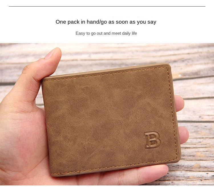 Business Men Wallets Small Money Purses Wallets New Design Dollar Price Top Men Thin Wallet with Coin Bag Zipper Coin Bag Wallet