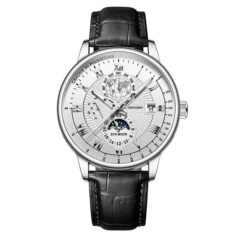 Men's Watch New Fashion Leather Waterproof Luminous Top Brand Luxury Mens Quartz Wristwatch Men Sport Casual Watches