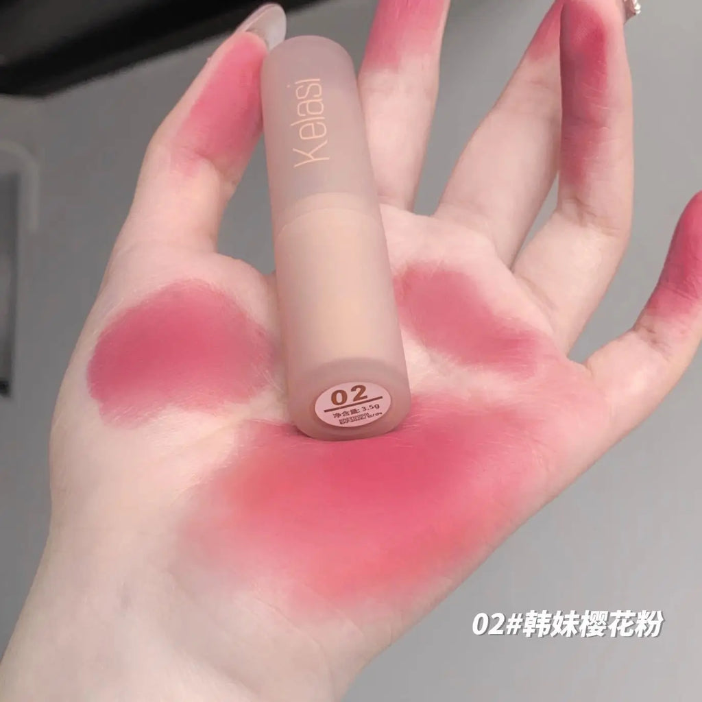 Velvet Matte Lipstick Moisturizing Waterproof Lasting Nude Apricot Lip Tint Non-stick Cup Lip Gloss Lipstick Cosmetics Make Up