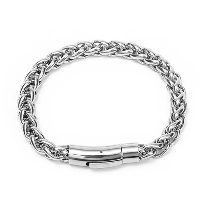 Classic Fashion Keel Bracelet Fish Hook Clasp Mens High Quality Silver Plated Bracelet Maletrend Party Jewelry