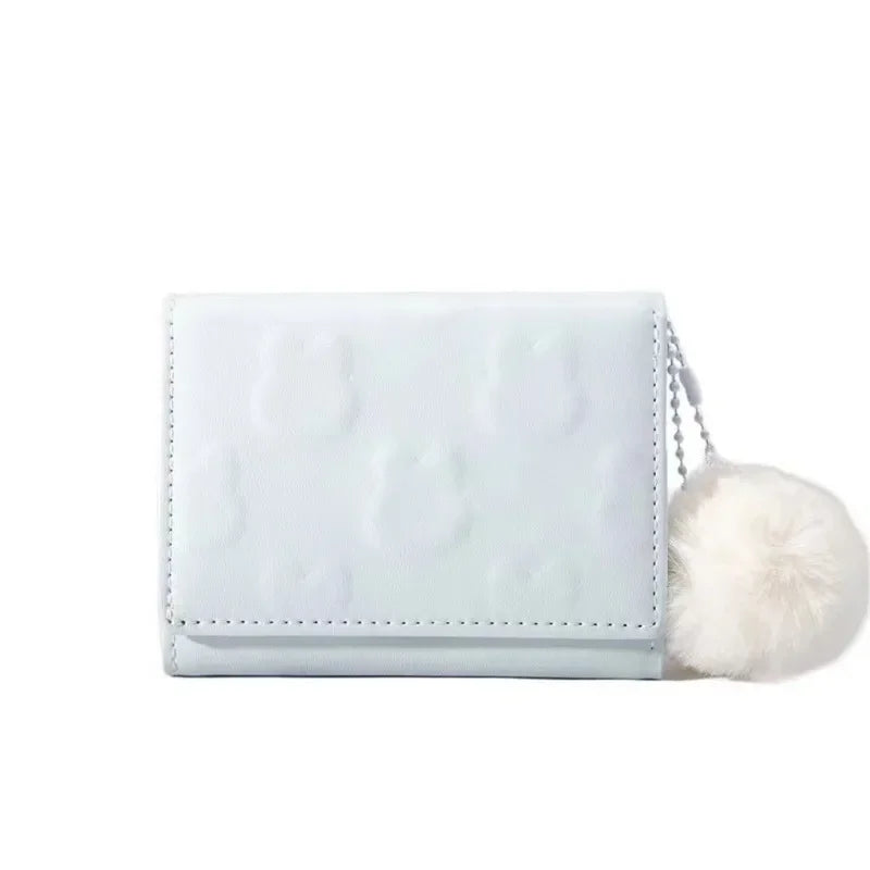 Cute Short Women's  Three Fold  Wallet Cartoon Rabbit Coin Purse Card Holder Girl Cartoon Clutch Women's Handbags Portable