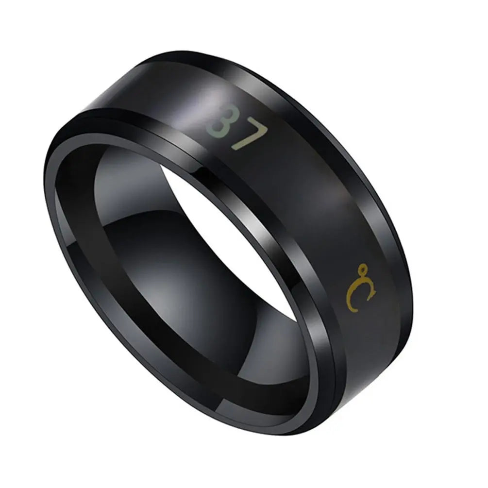 New Smart Temperature Ring Fashion Smart Stainless Steel Classic Wedding Couple Modern For Women Men Waterproof Rings jewelry