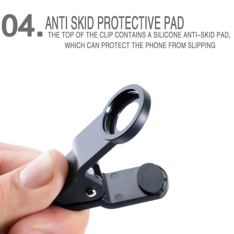 3 in 1 Fisheye Lens 0.67X Wide Angle Micro Camera Lens for iPhone Angle Zoom Fish Eye Len on Smartphone Lenses with Phone Clip