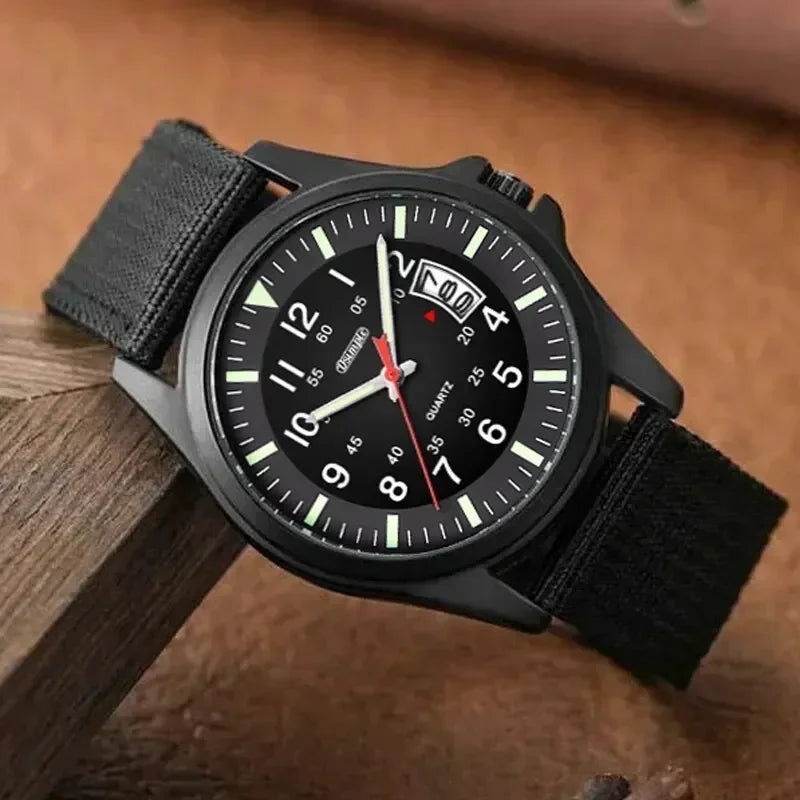 Fashion Mens Watch Nylon Watches Luxury Men Quartz Calendar Date Wristwatch Relogio Masculino Часы Мужские Reloj Hombre