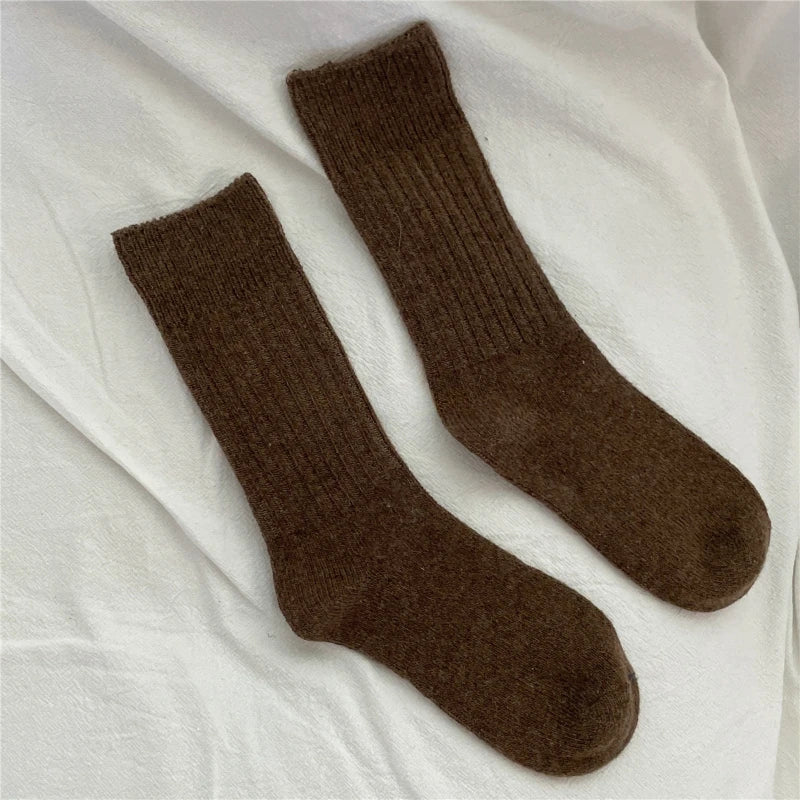 Wool Cashmere Thermal Long Sock for Women Homewear Sleeping Thicken Warm Crew Socks Women Socks Autumn Winter Calcetines Mujer