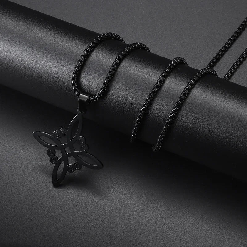 Cool Titanium Steel Dumbbell Pendant Necklace Barbell Fitness Pendant Men and Women Leisure Sports Punk Jewelry