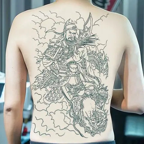 Lasting Angel Fake Tattoo Full Back Traditional Art Tattoo Sticker Punk Snake Temporary Tattoos Waterproof Tatuajes Temporales