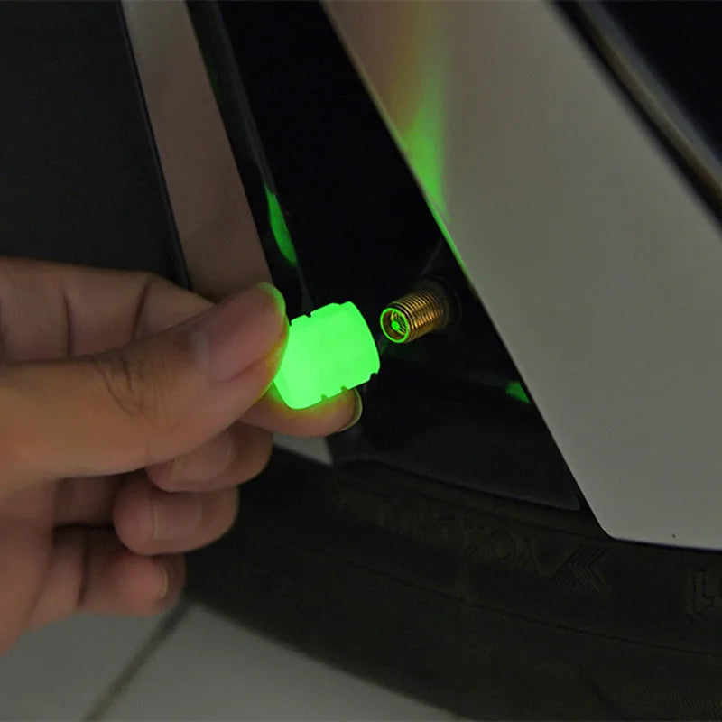 Luminous Tire Valve Cap Car Wheel Hub Glowing Dust-proof  Rim Stem Covers Applicable for Xiaomi M365/1S/Pro Scooter Accessories