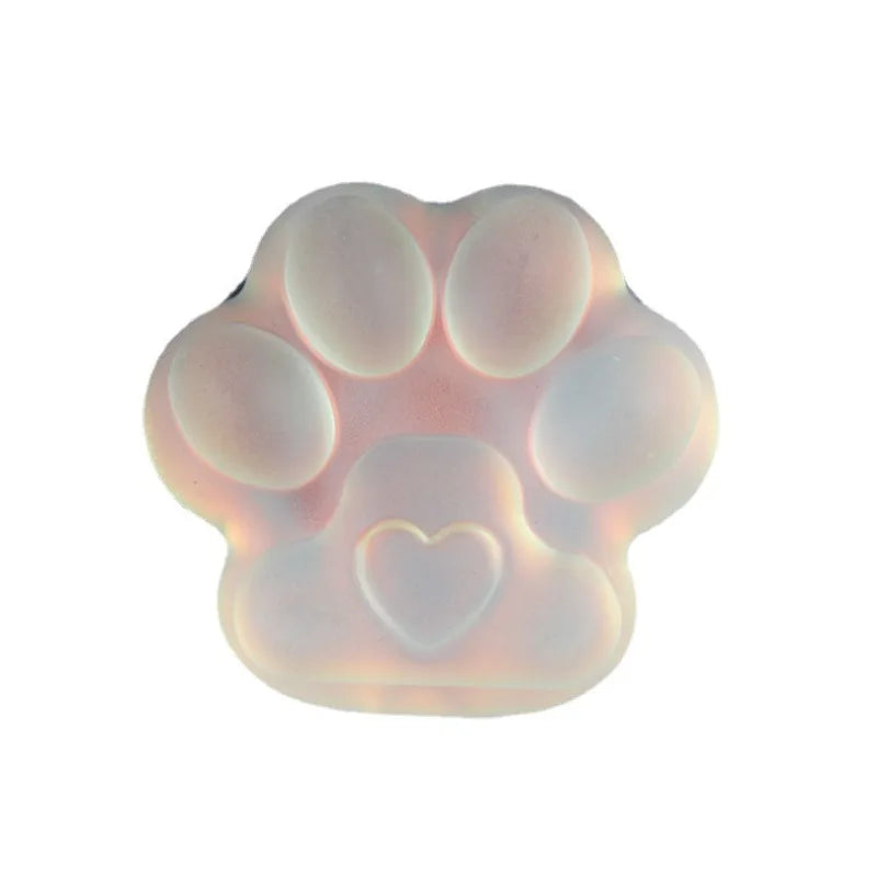 Foldable Phone Stand ABS Cute Cat Paw Love Heart Finger Ring Holder Matte Translucent Sticky Bracket for iPhone Samsung Huawei