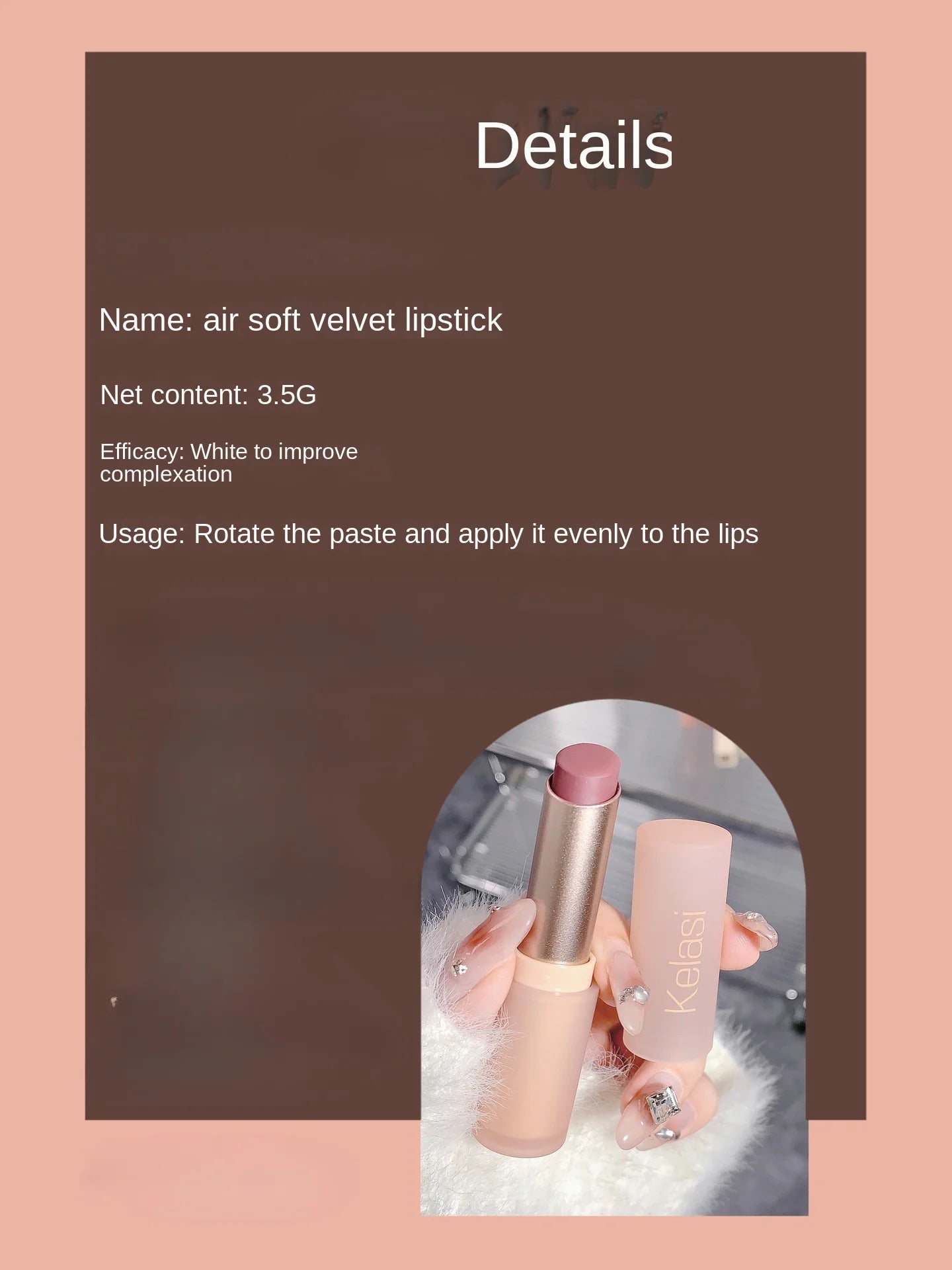Velvet Matte Lipstick Moisturizing Waterproof Lasting Nude Apricot Lip Tint Non-stick Cup Lip Gloss Lipstick Cosmetics Make Up
