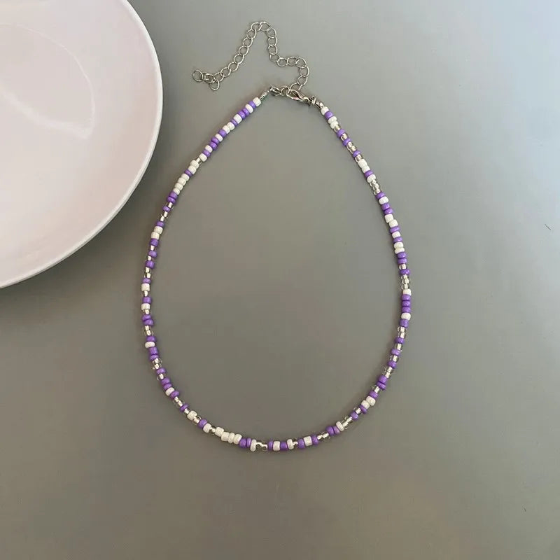 Fashion Choker Necklace for Girl Women White Color Nature Shell Love Heart Fashion Short Necklace Gift for Friend Spring Summer