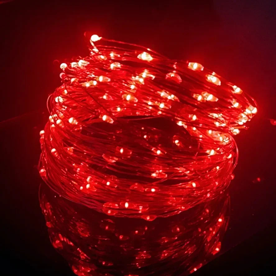 5M Waterproof LED String Lights Copper Wire Fairy Lights Battery Operated DIY Wedding Party Christmas Decoration Lights String