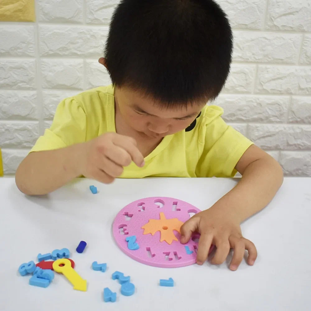 Teaching Kindergarten Manual Diy Eva Clock Early Learning Education Baby Kids Toys Montessori Teaching Aids Math Toys