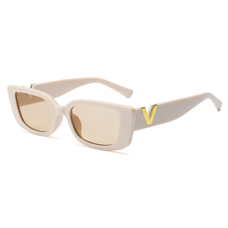Fashion Cat Eye Sunglasses Retro Small Frame Driving Eyewear Women  Men Luxury V Sun Glasses UV400