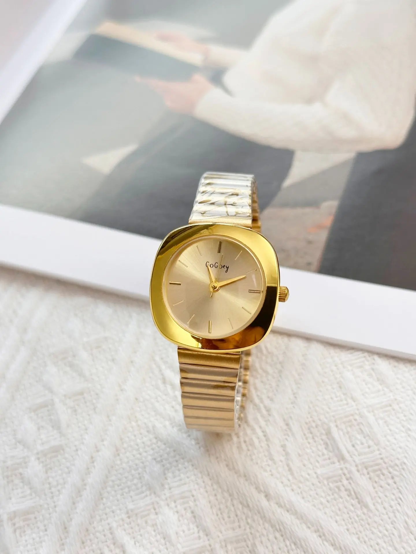 Ladies Simple Gold Quartz Watch Brand Watches for Women Adjustable Stainless Steel Strap Luxury Gift Wristwatches Dropshipping