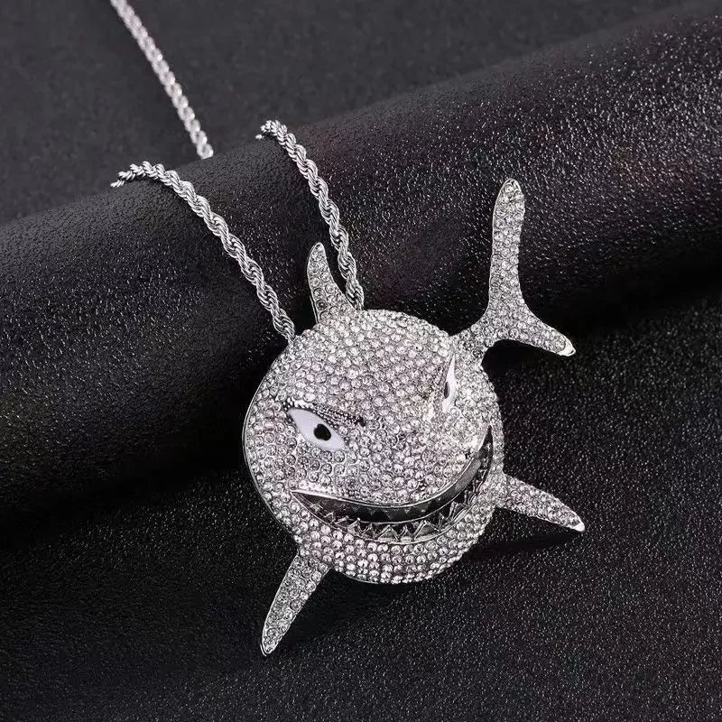 Hip Hop Ice Out Angel Wings Money Bag Pendant Necklace Suitable for Men\\\\\\\'s Fashion Personalized Rock Rap Jewelry Gift