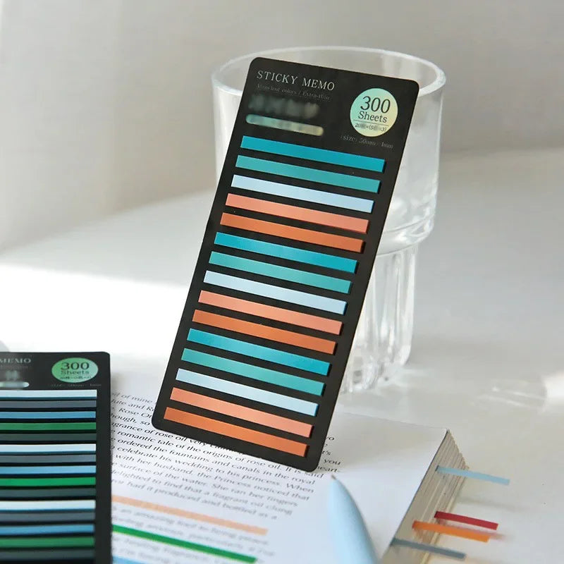 300 Sheets Colorful Practical Index Sticky Notes Thin Tags Memo Bookmark Stickers Label Office Students Book Reading Marking