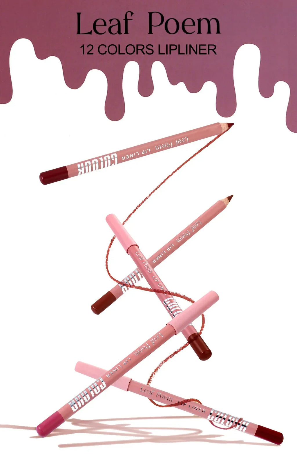 Nude Matte Lipstick Pencil Lipliner 12 Colors Waterproof Lip Liner Outline Lips Contour Makeup Matte Red Lipsticks Pen Cosmetics