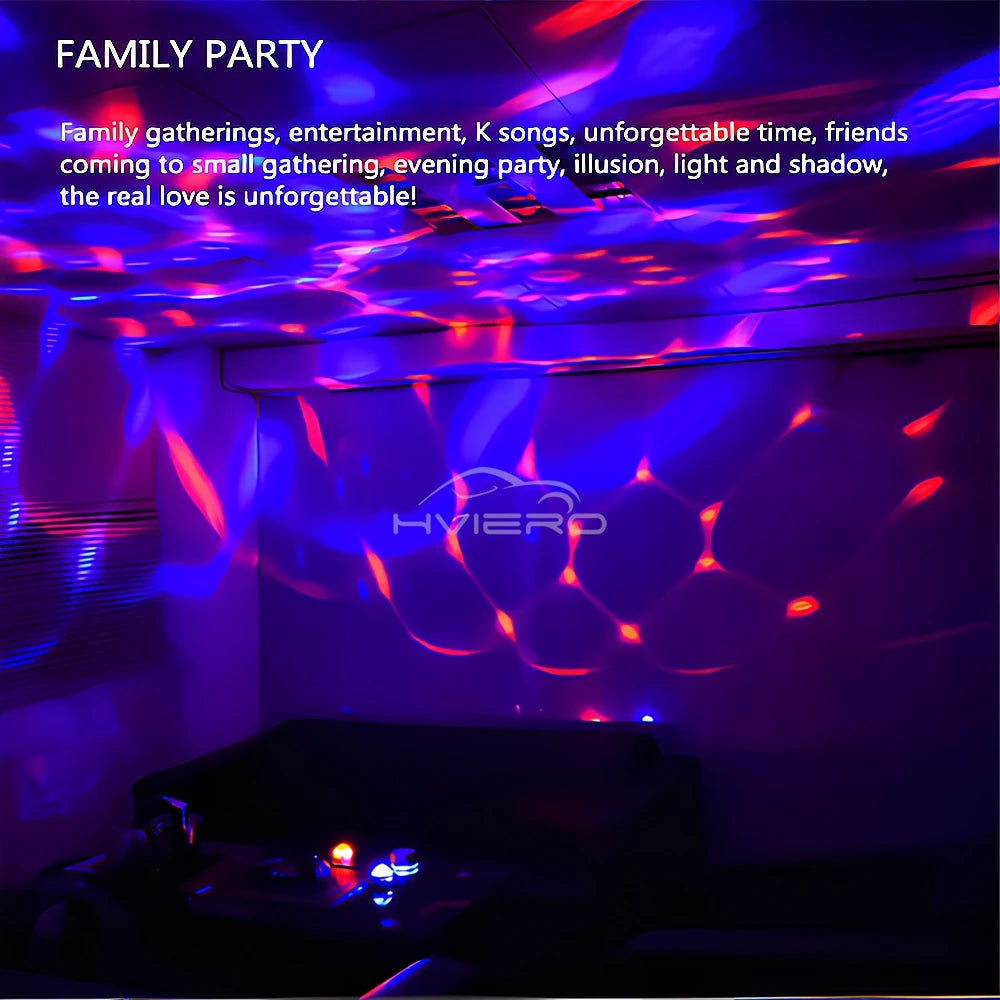 Car DJ RGB Music Sound Colorful LED Mini Mushroom Atmosphere Lights Auto USB-C IOS Holiday Party Karaoke Welcome Decoration 5V