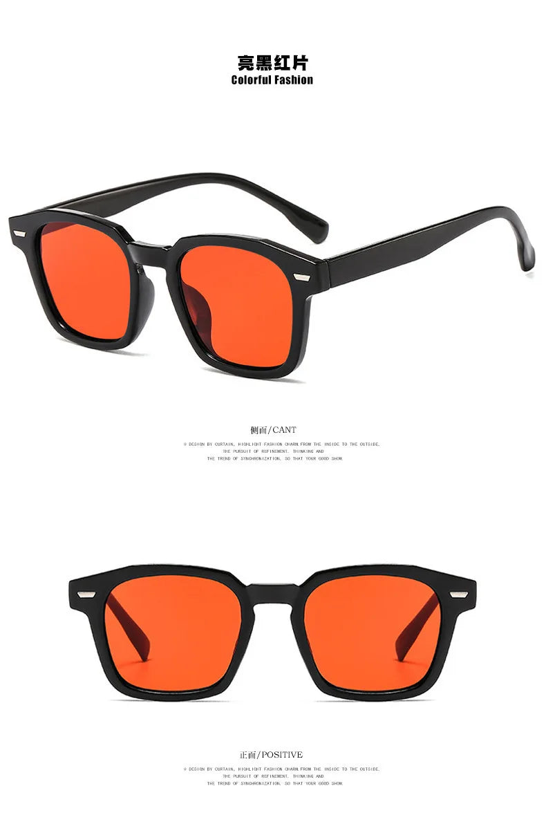 Vintage Sunglasses  Unisex Rectangle Fashion Design Retro Sun Glasses Female Lady Eyeglass Cat Eye Casual Goggles 2023 New