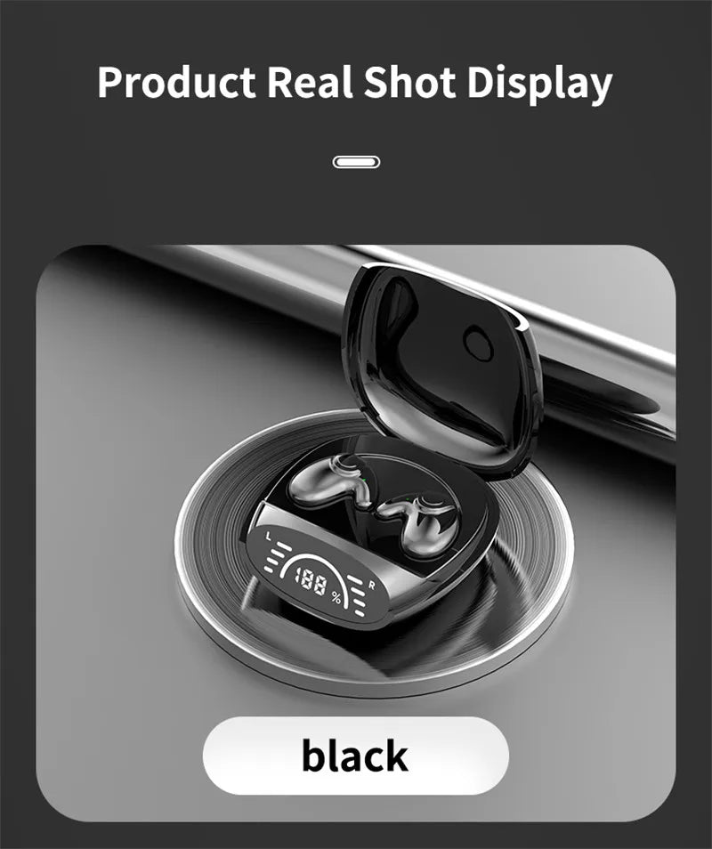 Invisible Bluetooth 5.3 Headphones Wireless Sleep Earphones HiFi Stero Noise Reduction Earbuds Sports Headsets for Xiaomi iPhone