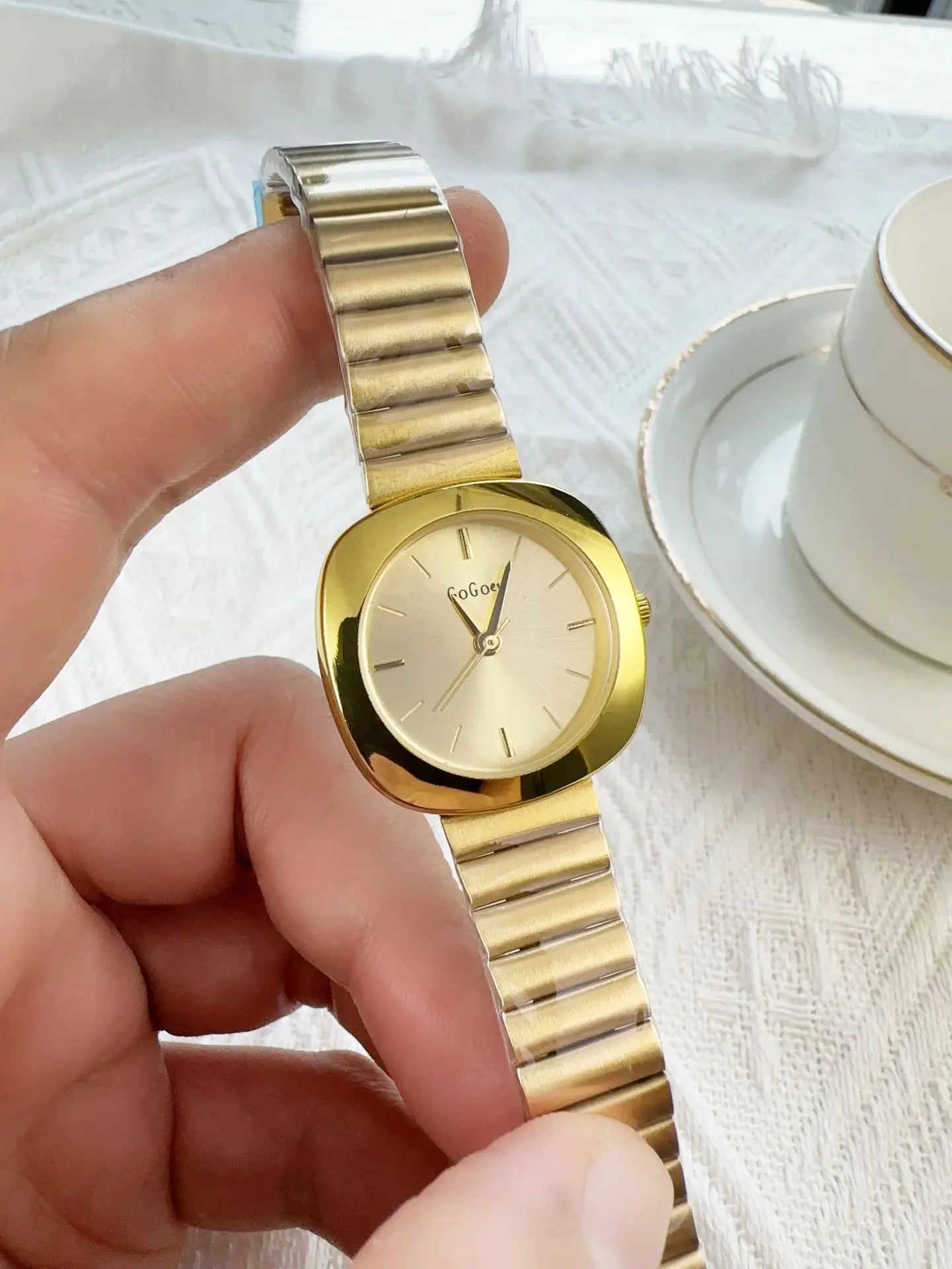 Ladies Simple Gold Quartz Watch Brand Watches for Women Adjustable Stainless Steel Strap Luxury Gift Wristwatches Dropshipping
