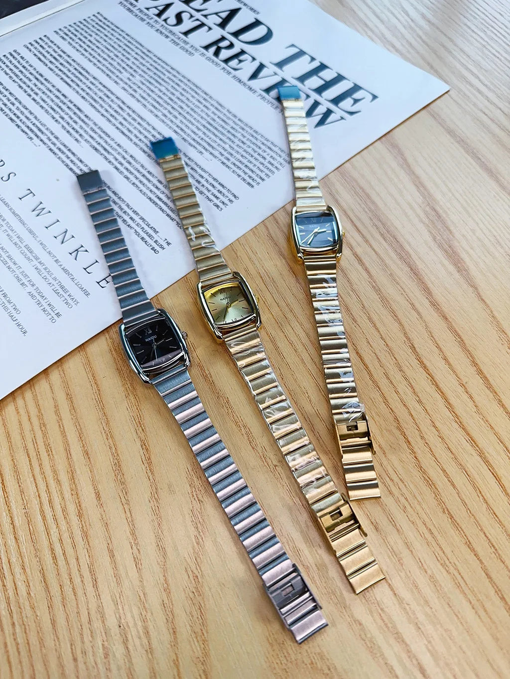 Barrel Shaped Watch Stainless Steel Strap Quartz Watch for Women Casual and Fashion Luxury Ladies Gift Wristwatch Dropshipping
