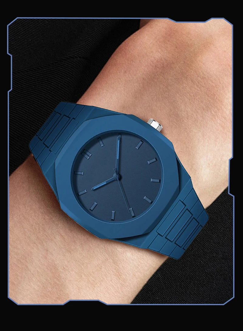 UTHAI Men's and Women's Watch Casual Simple Waterproof Silicone Wristband Fashionable And Versatile Quartz Watch Clock Gift